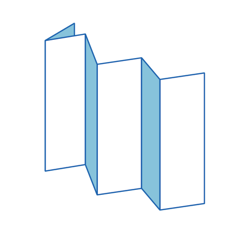 Accordion 6 panel fold